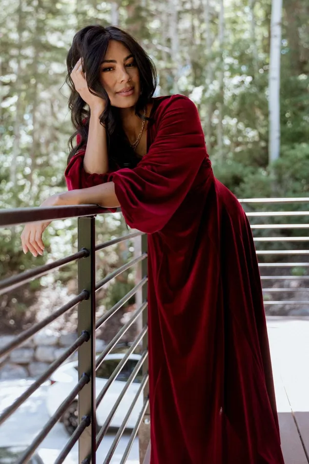Adelita Velvet Maxi Dress Merlot Women Baltic Born Wedding Guest