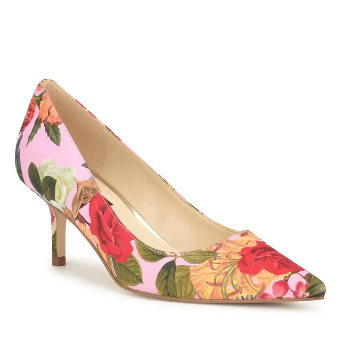 Arlene Pointy Toe Pumps Pink Floral Women Nine West Pumps Arlene Pointy Toe Pumps Pink Floral Women Nine West Pumps