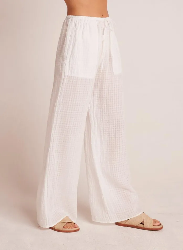 Bella Dahl Wide Leg Pocket Beach Pant 8211 White Women Pants Bella Dahl Wide Leg Pocket Beach Pant 8211 White Women Pants