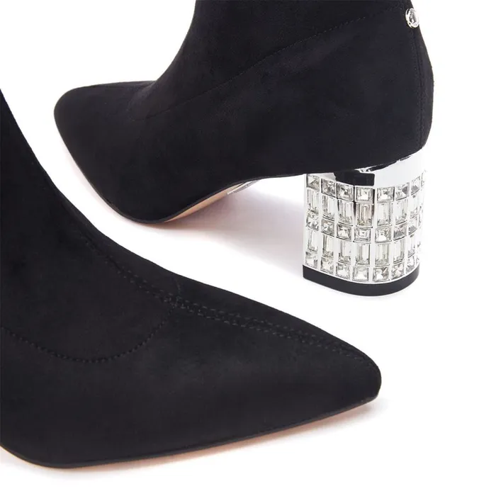Black Boots Women Moda In Pelle Tianna Black Alcantara