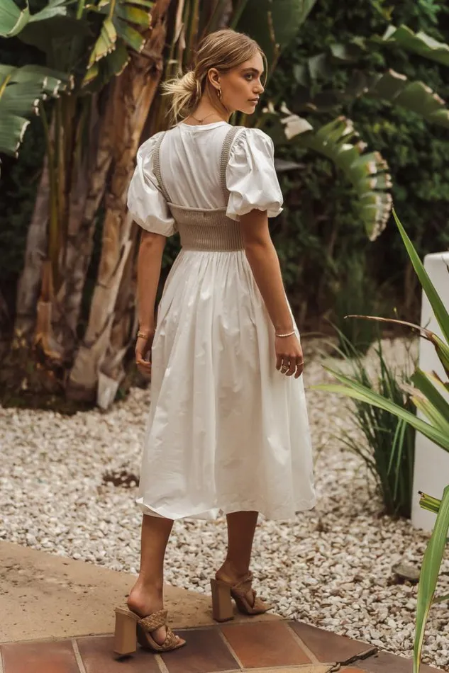 Bohme Dresses Kathleen Midi Dress White 8211 Women