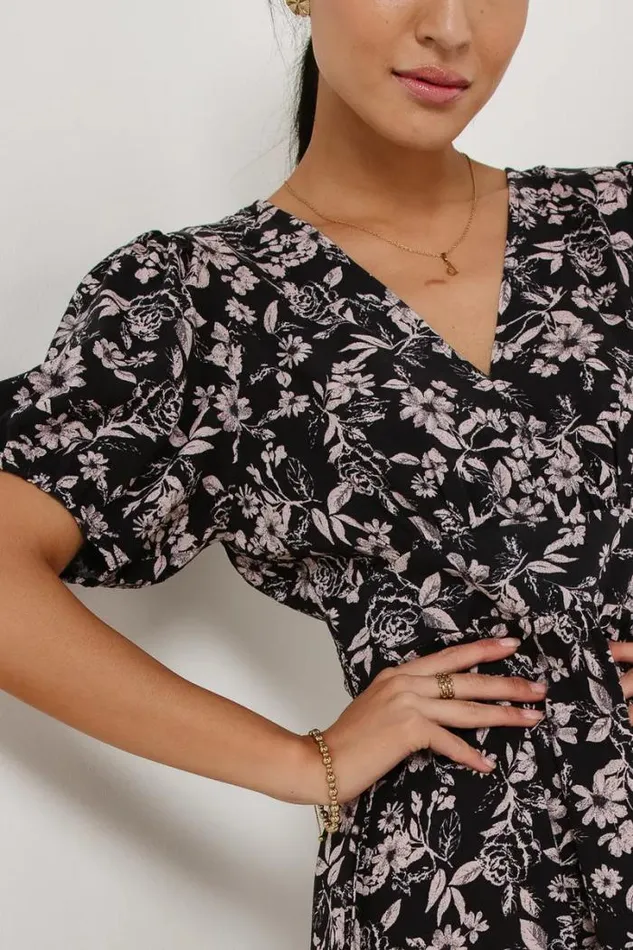 Bohme Dresses Oriana Floral Dress Charcoal 8211 Women Bohme Dresses Oriana Floral Dress Charcoal 8211 Women