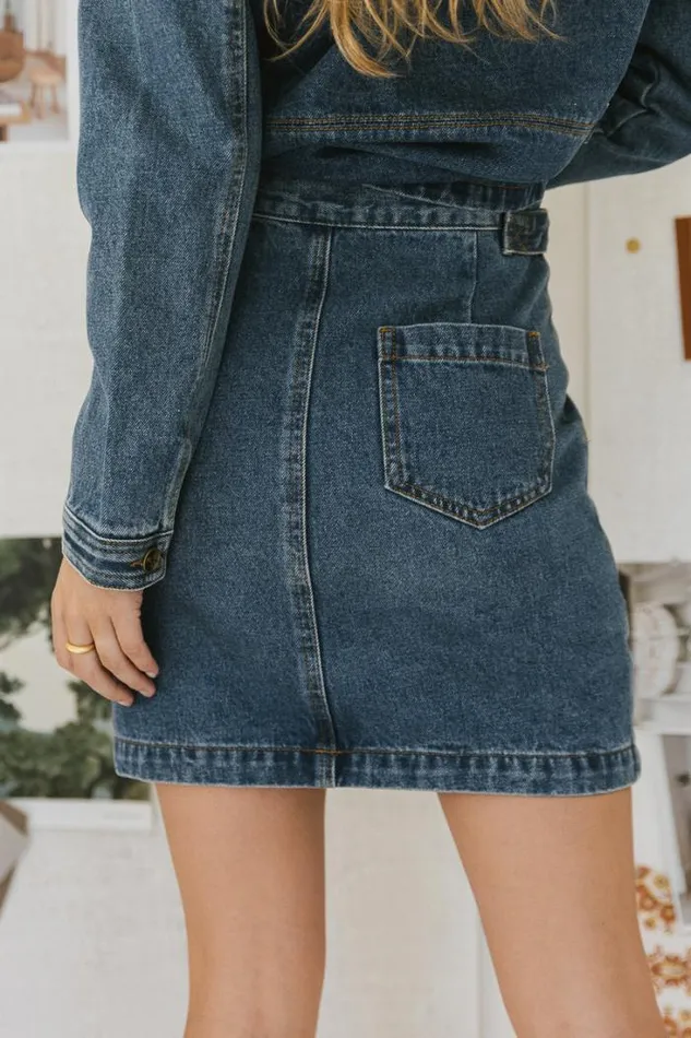 Bohme Skirts Phoenix Denim Skirt Medium Wash 8211 Women