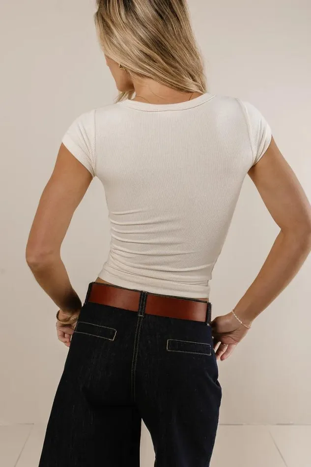 Bohme Tops Freya Ribbed Top In Ivory Ivory 8211 Women Bohme Tops Freya Ribbed Top In Ivory Ivory 8211 Women