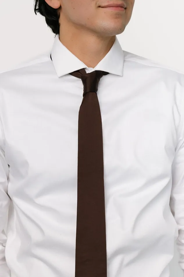 Classic Satin Tie Espresso Women Baltic Born Ties
