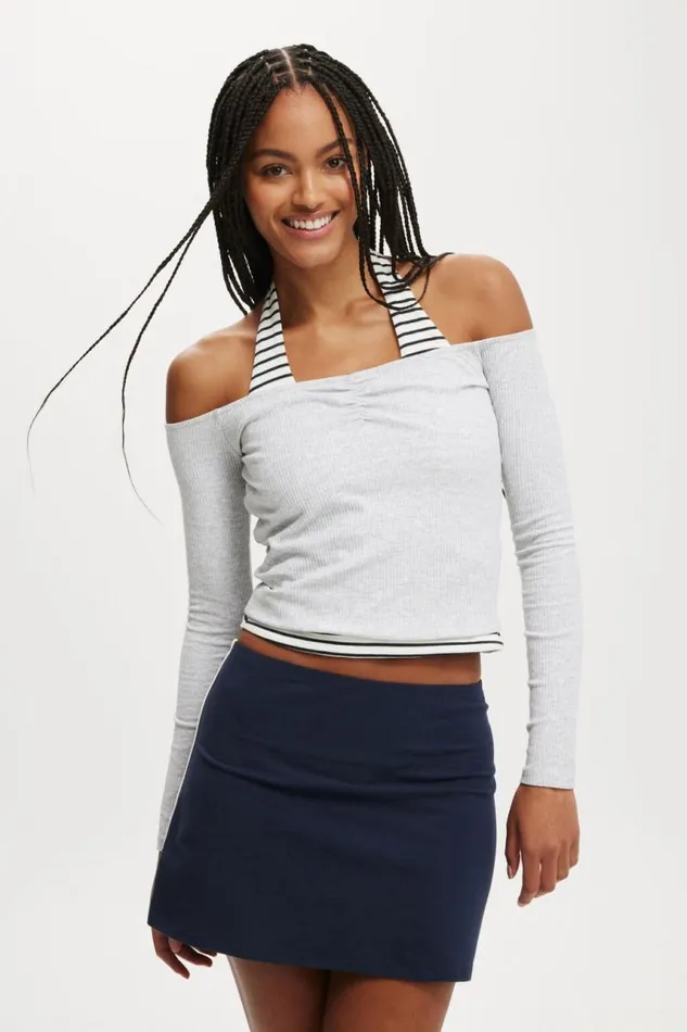 Cotton On Skirts Bella Mini Skirt Winter Night Side Stripe 8211 Women