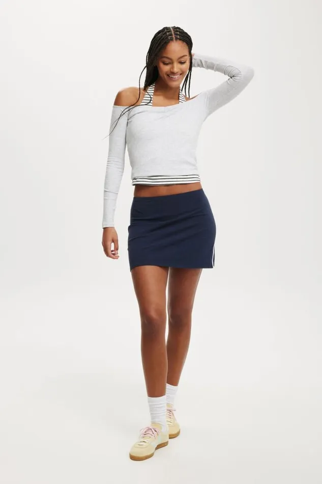 Cotton On Skirts Bella Mini Skirt Winter Night Side Stripe 8211 Women