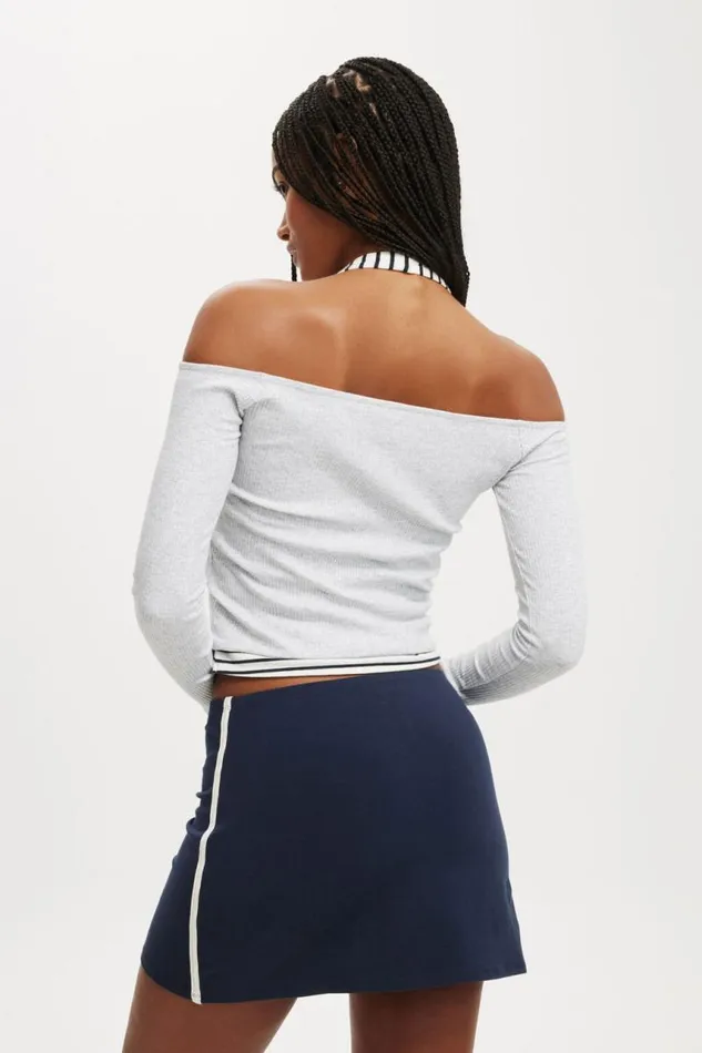 Cotton On Skirts Bella Mini Skirt Winter Night Side Stripe 8211 Women