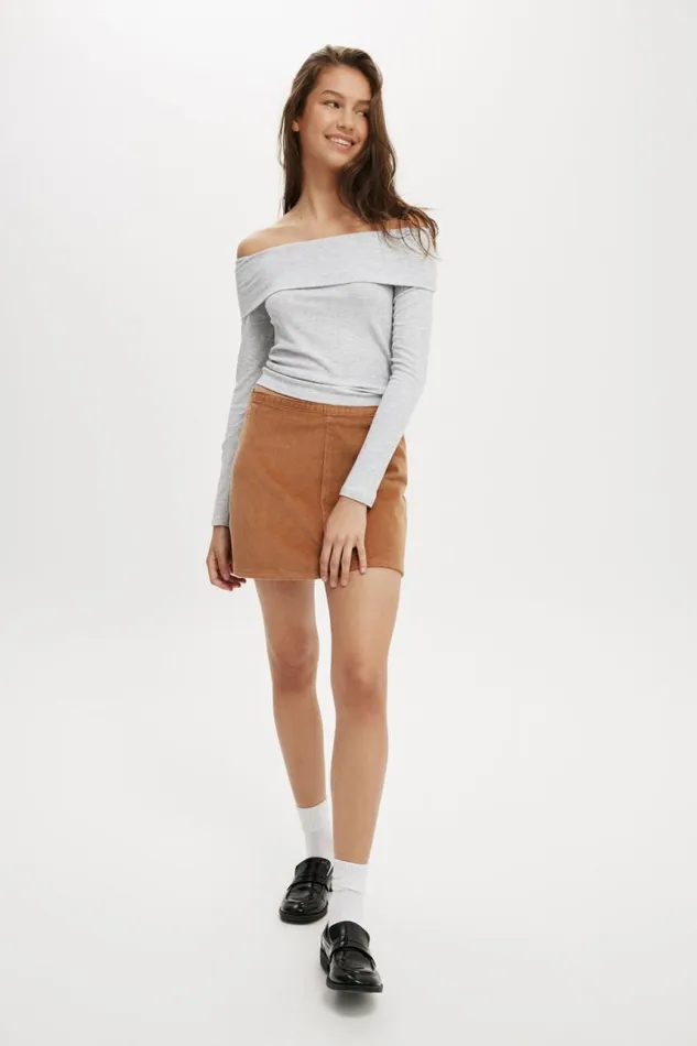 Cotton On Skirts Cord Gigi Mini Skirt Pinecone 8211 Women