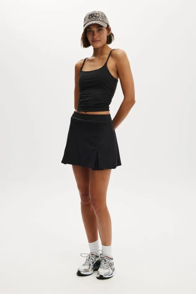 Cotton On Skirts Ultra Soft Fitted Pleat Skirt Black 8211 Women