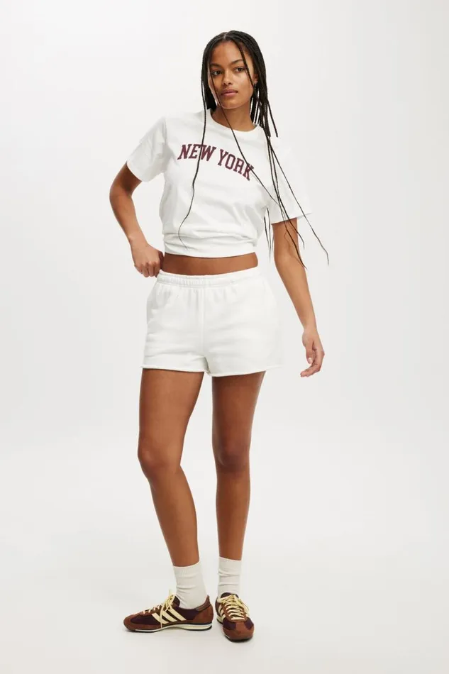 Cotton On SweatsandHoodies Classic Fleece Mini Short White 8211 Women