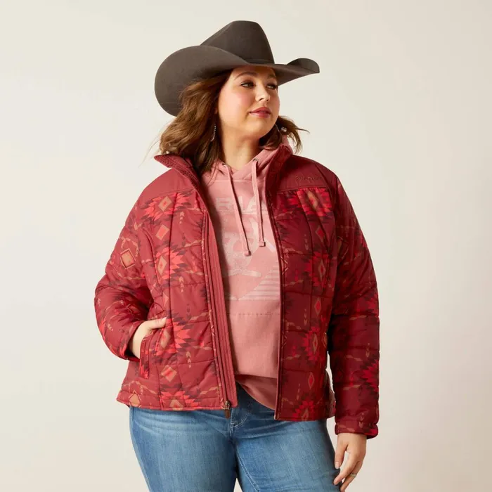 Crius Insulated Jacket Burnt Rose Print Women Ariat Jackets and Vests Crius Insulated Jacket Burnt Rose Print Women Ariat Jackets and Vests