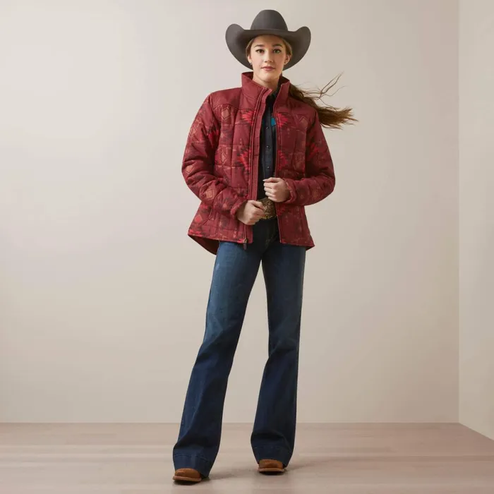Crius Insulated Jacket Burnt Rose Print Women Ariat Jackets and Vests Crius Insulated Jacket Burnt Rose Print Women Ariat Jackets and Vests