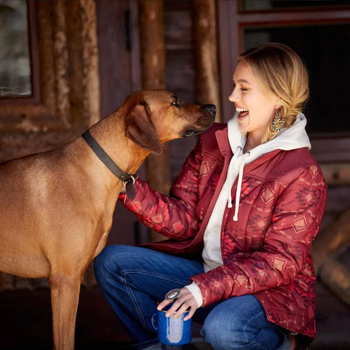 Crius Insulated Jacket Burnt Rose Print Women Ariat Jackets and Vests Crius Insulated Jacket Burnt Rose Print Women Ariat Jackets and Vests