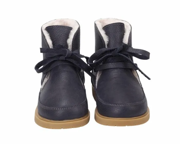 Donsje Amsterdam Ankle Boots Boys Buddy Navy Leather