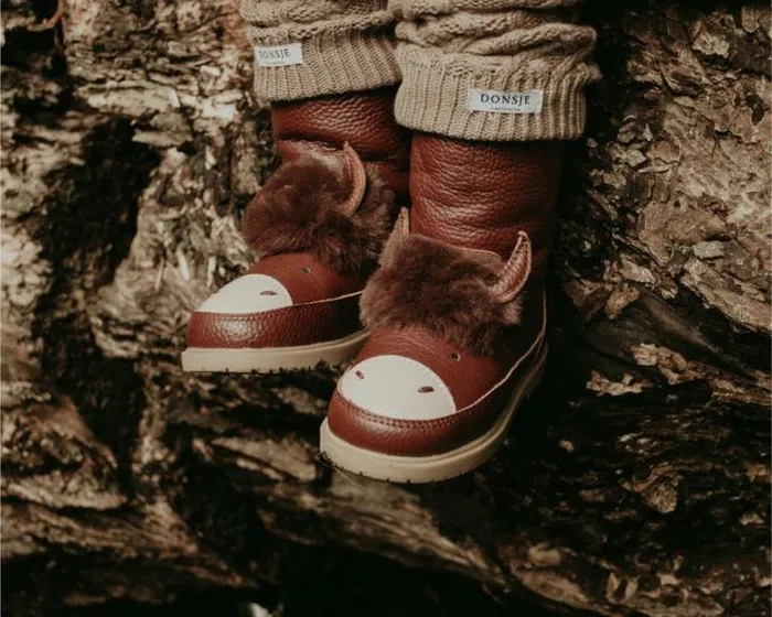 Donsje Amsterdam Boots Boys Wadudu Exclusive Burgundy Leather