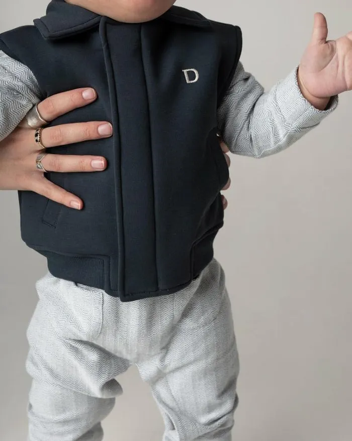 Donsje Amsterdam Jackets and Gilets Baby Druun Gilet Stone Grey