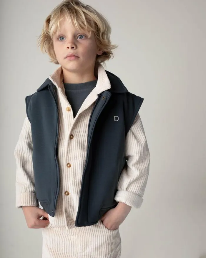 Donsje Amsterdam Jackets and Gilets Baby Druun Gilet Stone Grey