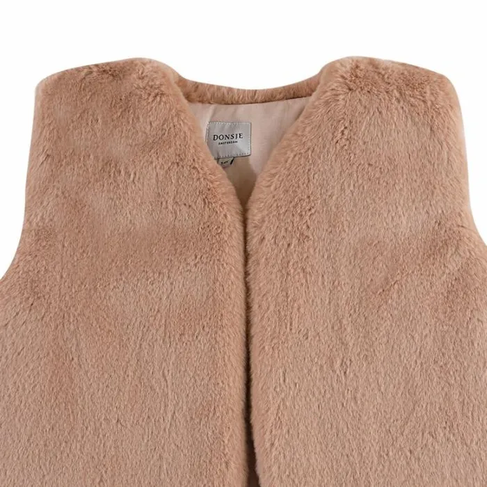 Donsje Amsterdam Jackets and Gilets Baby Pimmy Gilet Cloudy Rose Teddy