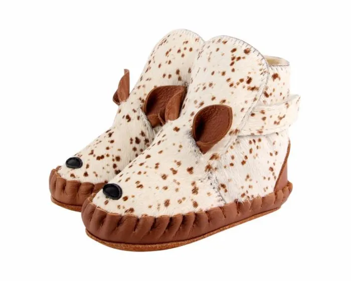 Donsje Amsterdam Shoes Baby Kapi Exclusive Bambi Spotted Cow Hair