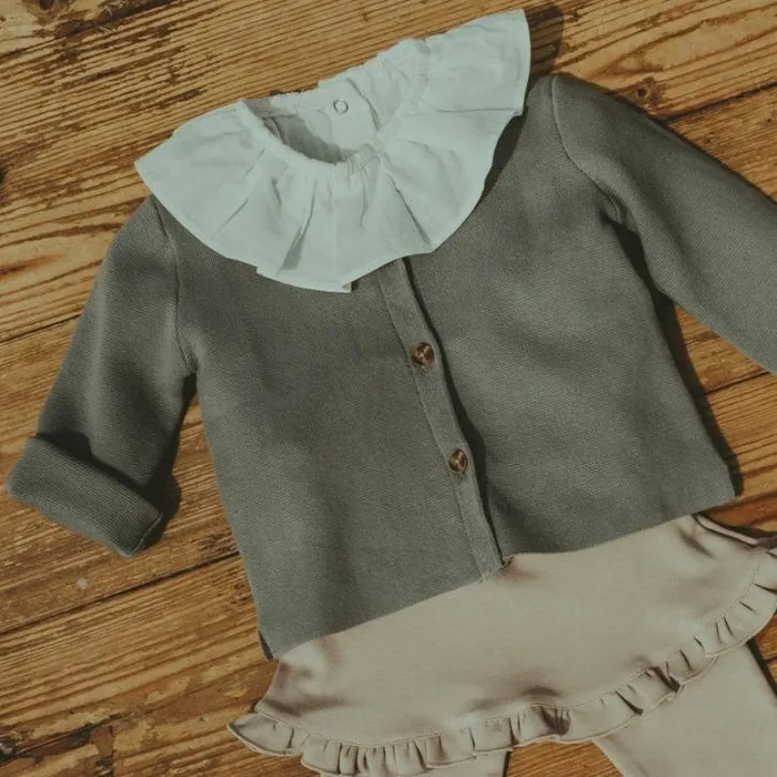 Donsje Amsterdam Sweaters and Cardigans Baby Loann Cardigan Soft Sage