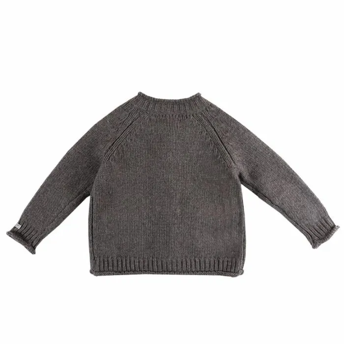 Donsje Amsterdam Sweaters and Cardigans Girls Bieka Cardigan Dark Taupe Melange