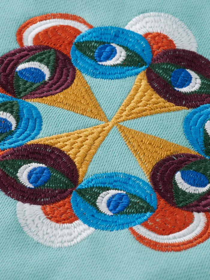 EMBROIDERY ARTWORK HOODIE Pacific Blue Men Scotch and Soda Sweatshirts and Hoodies EMBROIDERY ARTWORK HOODIE Pacific Blue Men Scotch and Soda Sweatshirts and Hoodies