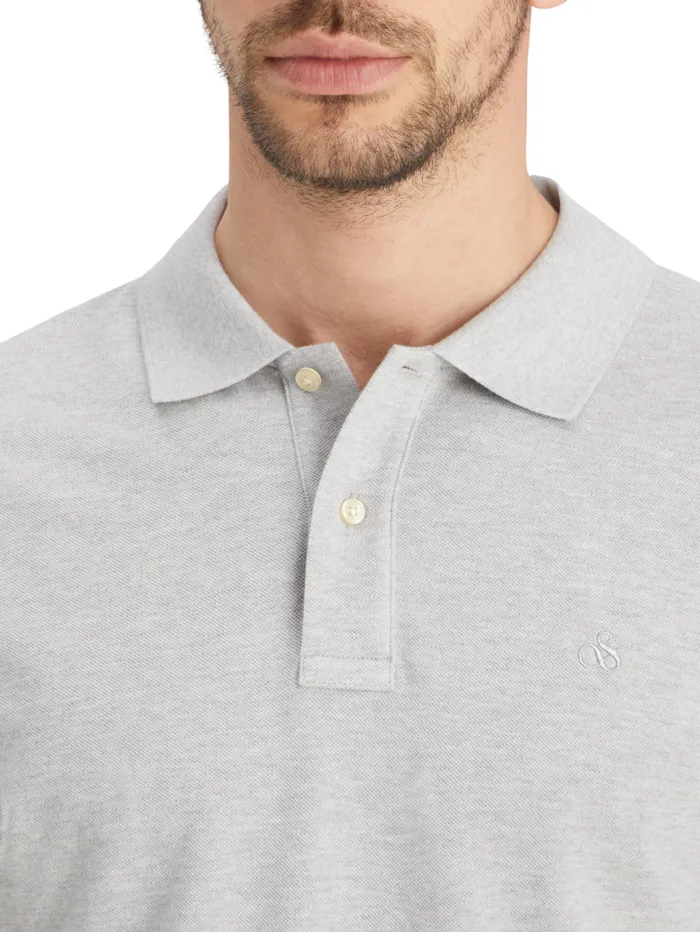 Essential Logo Pique Polo Black Men Scotch and Soda TShirts and Polo Shirts