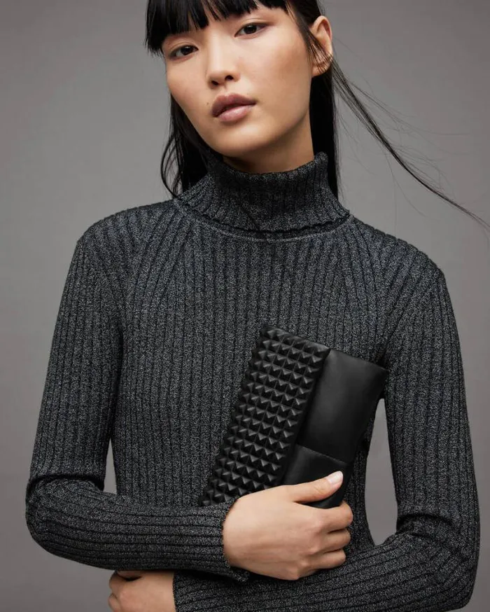 Ezra Studded Leather Crossbody Bag Black Women AllSaints Handbags and Wallets Ezra Studded Leather Crossbody Bag Black Women AllSaints Handbags and Wallets
