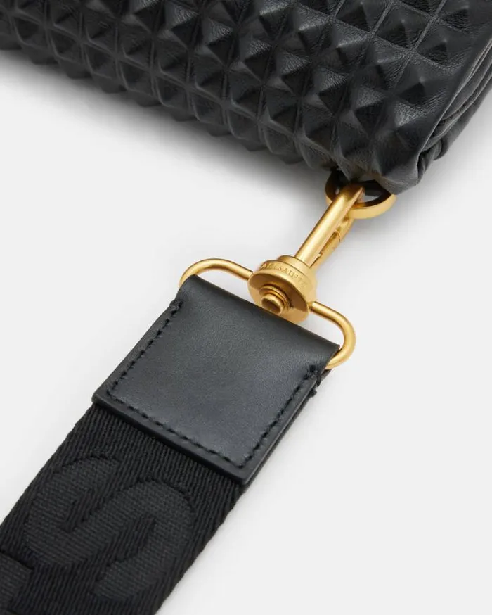 Ezra Studded Leather Crossbody Bag Black Women AllSaints Handbags and Wallets Ezra Studded Leather Crossbody Bag Black Women AllSaints Handbags and Wallets