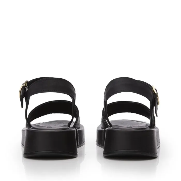 Flatform Sandals Women Moda In Pelle Shoon Sh Mirella Black Leather