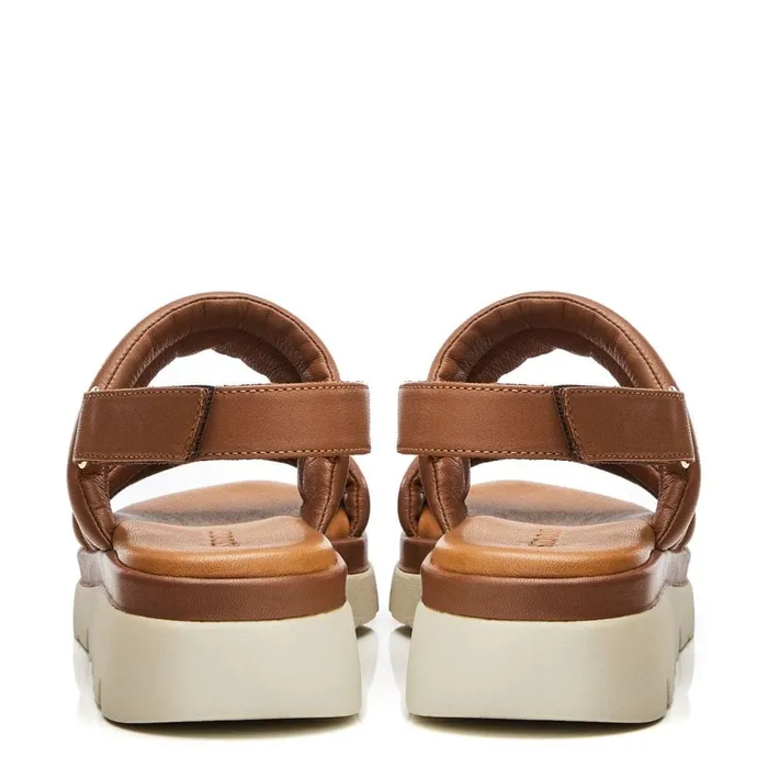 Flatform Sandals Women Moda In Pelle Shoon Sh Squash Tan Leather