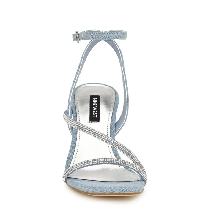 Gaden Ankle Strap Sandals Denim Women Nine West Dress Gaden Ankle Strap Sandals Denim Women Nine West Dress