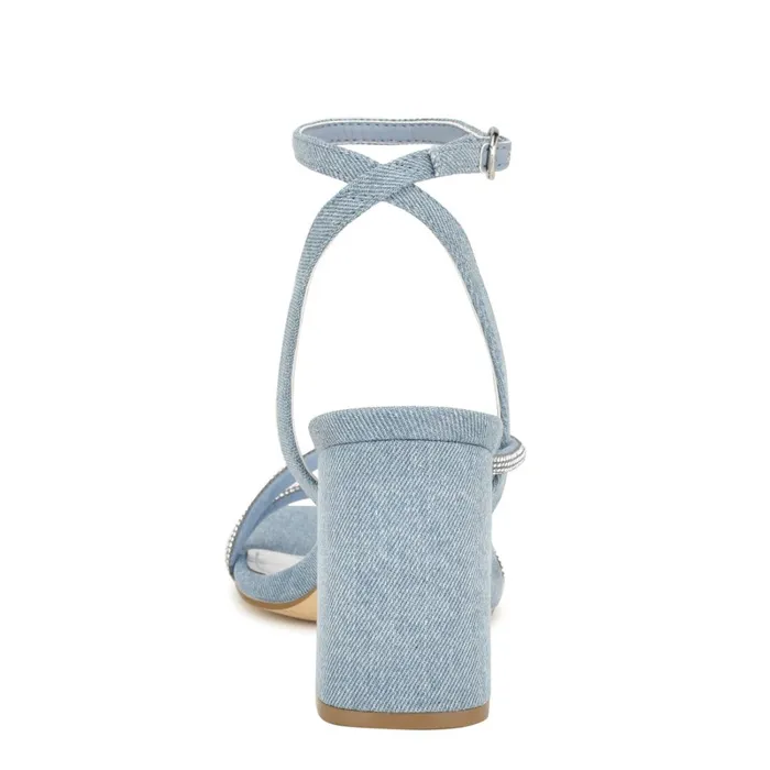 Gaden Ankle Strap Sandals Denim Women Nine West Dress Gaden Ankle Strap Sandals Denim Women Nine West Dress