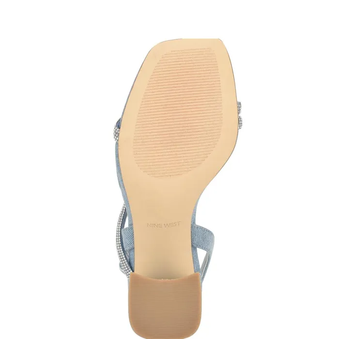 Gaden Ankle Strap Sandals Denim Women Nine West Dress Gaden Ankle Strap Sandals Denim Women Nine West Dress