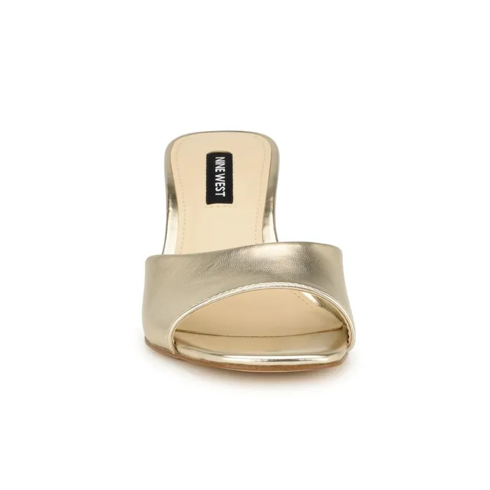 Gagen Slide Sandals Platino Women Nine West Dress Gagen Slide Sandals Platino Women Nine West Dress