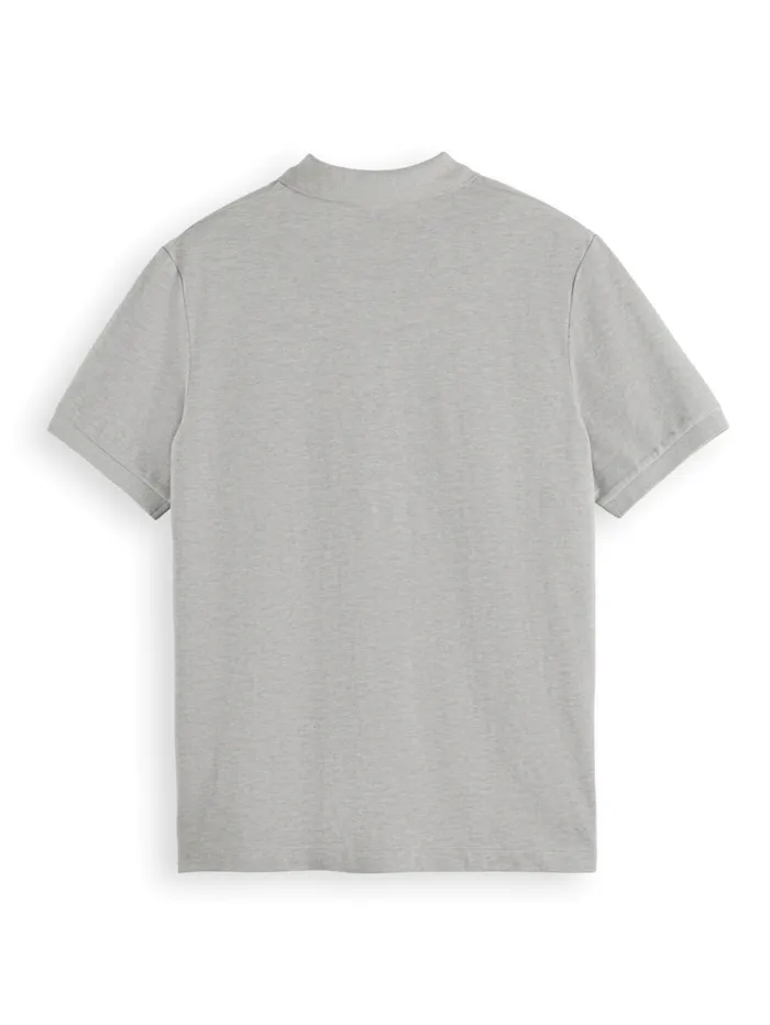 GARMENTDYED SHORTSLEEVED PIQUE POLO Grey Melange Kids Scotch and Soda Polo039s GARMENTDYED SHORTSLEEVED PIQUE POLO Grey Melange Kids Scotch and Soda Polo039s