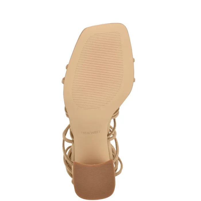 Glaven Ankle Wrap Sandals Tan Suede Women Nine West High Heels Glaven Ankle Wrap Sandals Tan Suede Women Nine West High Heels