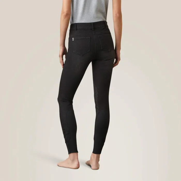 Halo B Denim Knee Patch Breech Black Rinse Women Ariat Pants and Shorts Halo B Denim Knee Patch Breech Black Rinse Women Ariat Pants and Shorts