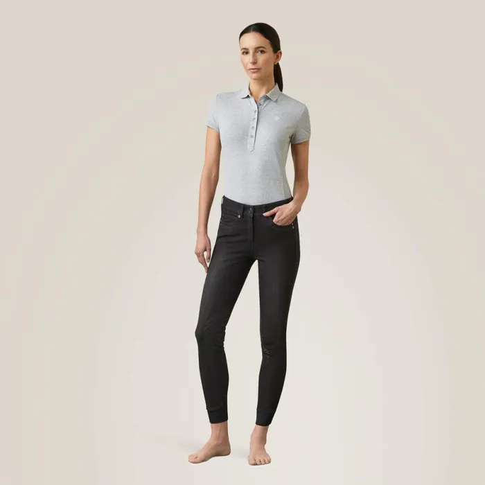 Halo B Denim Knee Patch Breech Black Rinse Women Ariat Pants and Shorts Halo B Denim Knee Patch Breech Black Rinse Women Ariat Pants and Shorts