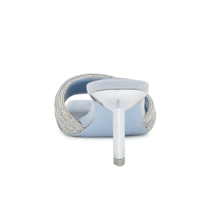 Harbor Heeled Slide Sandals Blue Women Nine West Dress Harbor Heeled Slide Sandals Blue Women Nine West Dress