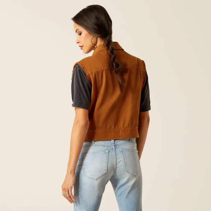 Harley Vest Tobacco Brown Women Ariat Jackets and Vests Harley Vest Tobacco Brown Women Ariat Jackets and Vests