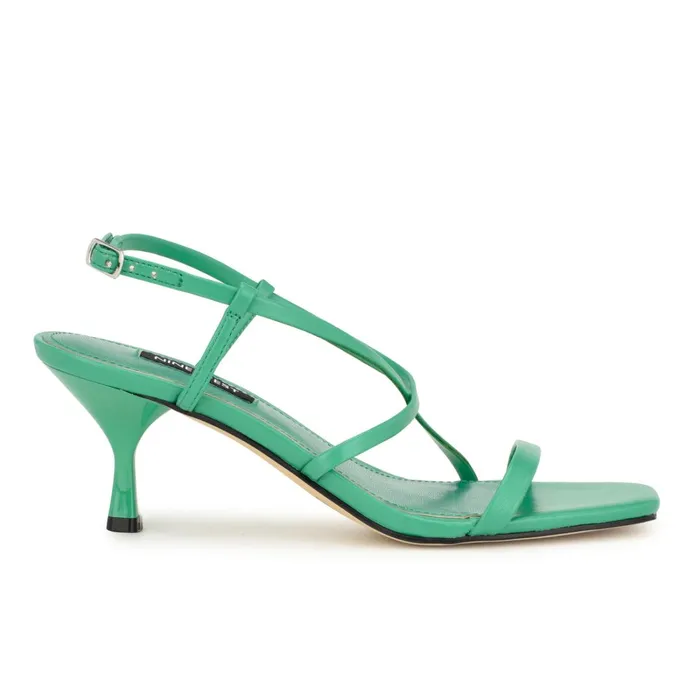 Haya Strappy Sandals Green Women Nine West Dress