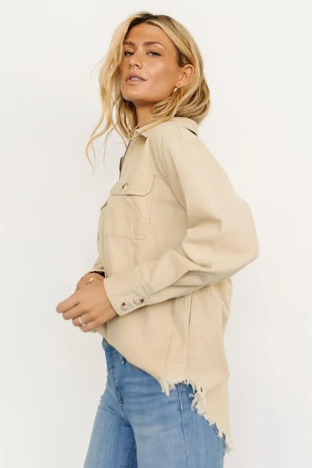 Hector Half Zip Corduroy Top Natural Women Baltic Born Outerwear