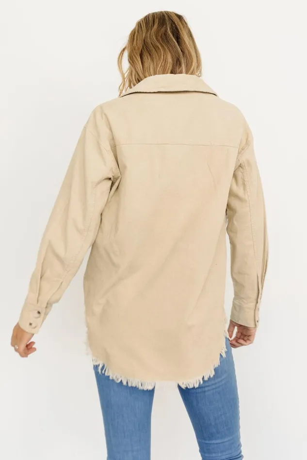 Hector Half Zip Corduroy Top Natural Women Baltic Born Outerwear