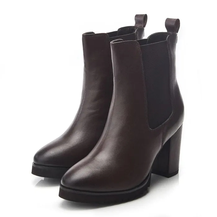 Heeled And Wedge Boots Women Moda In Pelle Bsoleful BKinkah Dark Brown Leather