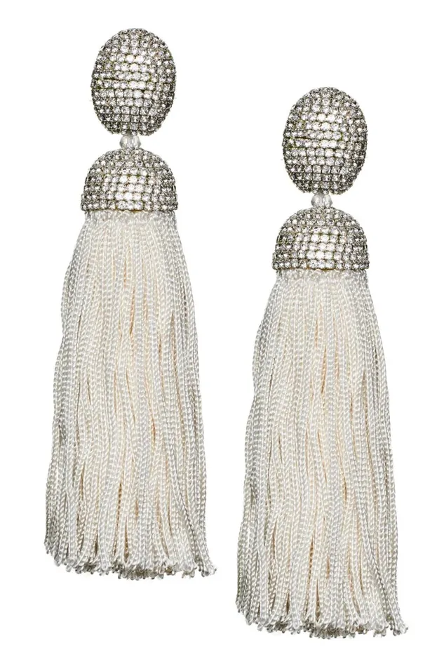 Hilary Earrings 8211 Crystals Thread Women Sachin and Babi Earrings Hilary Earrings 8211 Crystals Thread Women Sachin and Babi Earrings