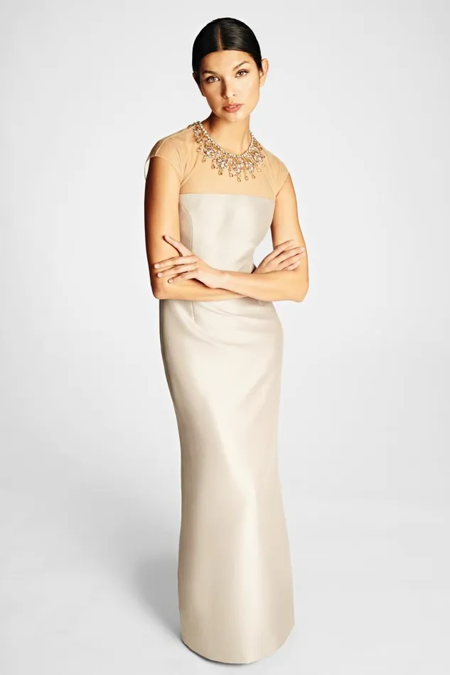 Irina Gown 8211 Frosty Pewter Women Sachin and Babi Formal