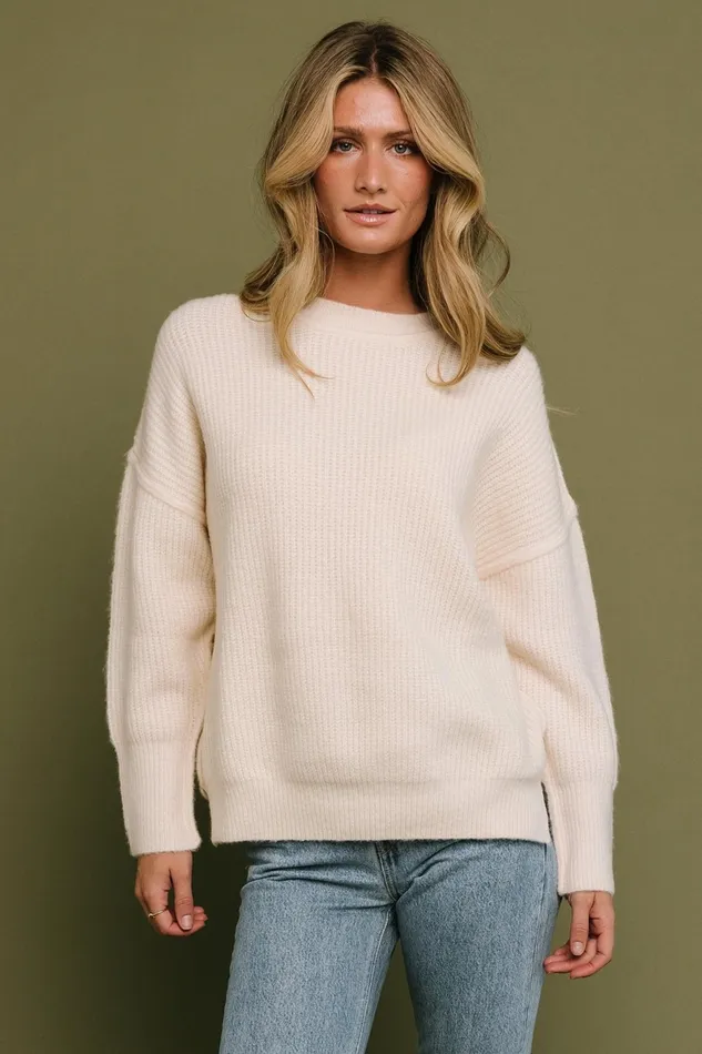 Jacey Knit Sweater Ivory Women Baltic Born Sweaters Jacey Knit Sweater Ivory Women Baltic Born Sweaters