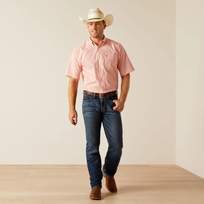 Kamden Classic Fit Shirt Coral Men Ariat Button Down Shirts Kamden Classic Fit Shirt Coral Men Ariat Button Down Shirts